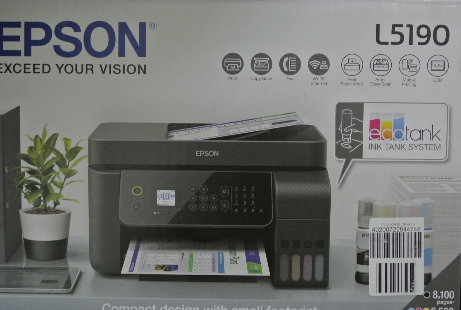 Epson Ecotank L5190 Inkjet All In One Printer Avsite 7948